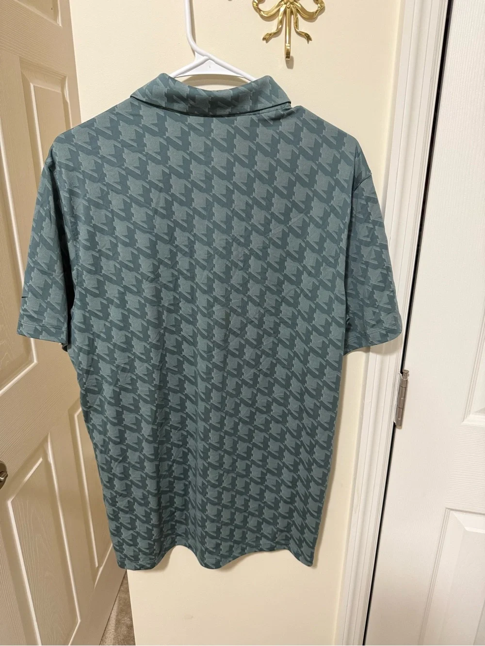 Nike Men’s Teal Houndstooth Pinehurst Polo